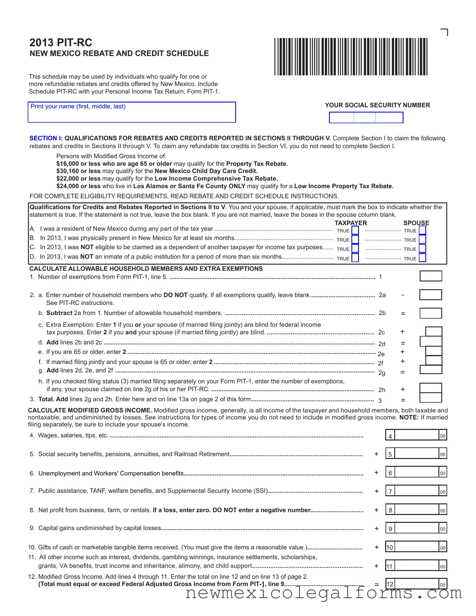 Fill a Valid New Mexico Pit Rc Form