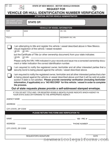 Fill a Valid Mvd 10705 Form